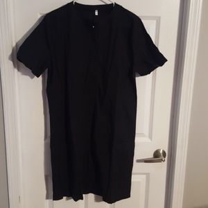 Black midi dress